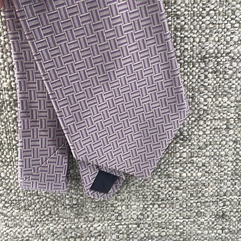 Brooks Brothers Ties For Mens Wide Violet Gray Geometric‎ Wide Golden Fleece USA